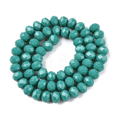 Opaque Solid Color Imitation Jade Glass Beads Strands EGLA-A044-P8mm-D31-1