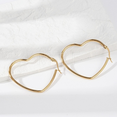 201 Stainless Steel Hoop Earrings EJEW-A052-12A-1