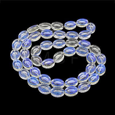 AB Color Plated Electroplate Transparent Glass Beads Strands EGLA-G037-13A-AB01-1
