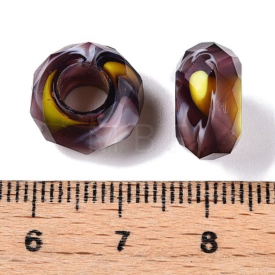 Two Tone Glass European Beads GDA009-4-1