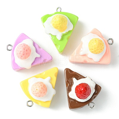 30Pcs 5 Colors Opaque Resin Imitation Food Pendants RESI-CJ0003-45-1