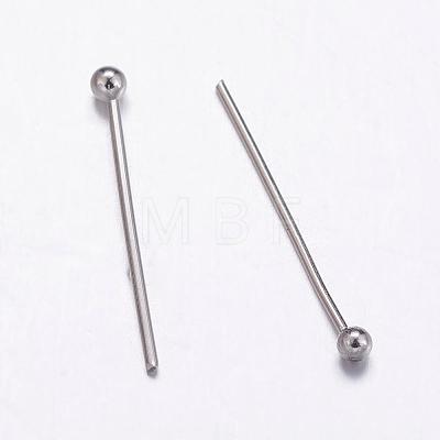 Tarnish Resistant 304 Stainless Steel Ball Head Pins STAS-K146-045-21x0.7mm-1