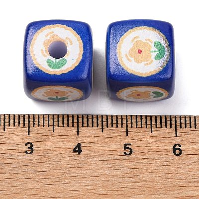 Opaque Acrylic Beads SACR-A009-01G-1