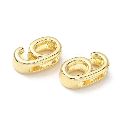 Brass Slide Charms KK-L253-15G-09-1
