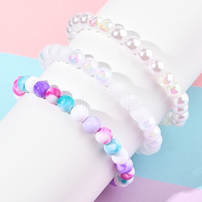 DIY Round Beads Bracelets Making Kits DIY-FS0008-80-1
