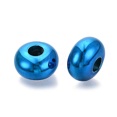 UV Plating Opaque Acrylic European Beads PACR-T017-19M-08-1