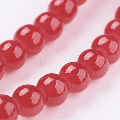 Imitation Jade Glass Beads Strands DGLA-S076-4mm-M-1