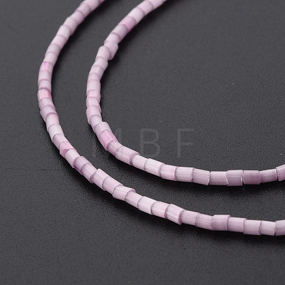 Glass Silk Stain Style Beads Strands GLAA-N047-001A-04-1