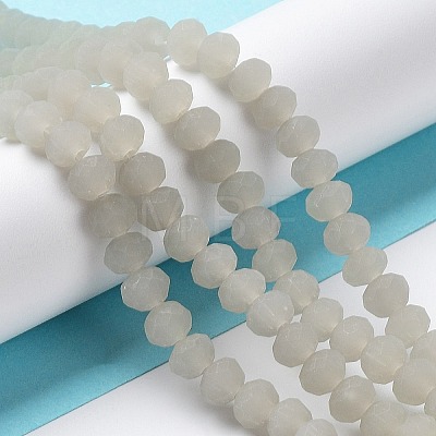 Imitation Jade Solid Color Glass Beads Strands EGLA-A034-J4mm-MD10-1