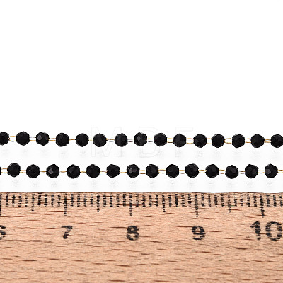 Handmade 304 Stainless Steel Faceted Round Link Chains CHS-N008-06G-02-1