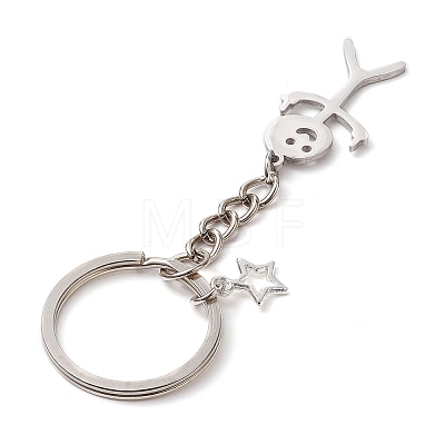 Alloy & Stainless Steel Keychain KEYC-JKC00901-1