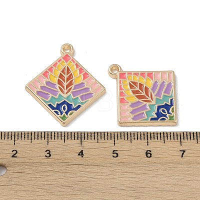 Rack Plating Alloy Enamel Pendants FIND-I038-04-1