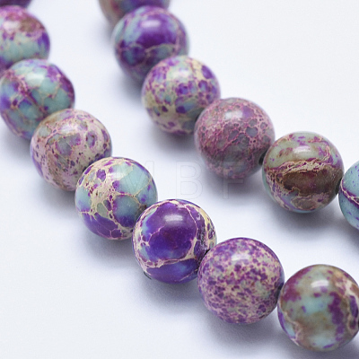 Natural Imperial Jasper Beads Strands X-G-I122-6mm-15-1