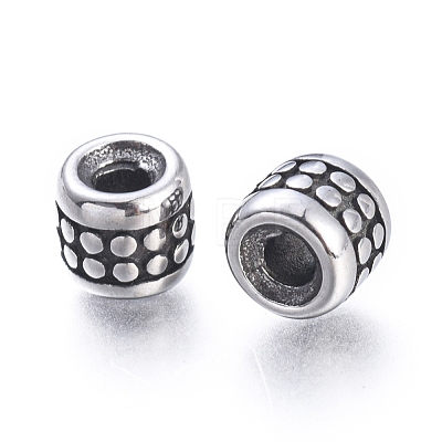 304 Stainless Steel Beads STAS-F243-07AS-1