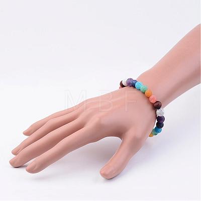 Natural Gemstone Beads Stretch Bracelets BJEW-JB02509-1