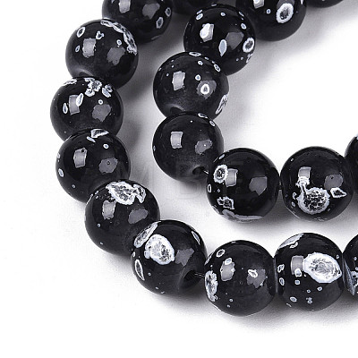 Baking Paint Glass Beads Strands DGLA-N015-8mm-10-1