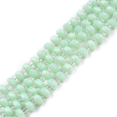 Imitation Jade Glass Beads Strands GLAA-N052-04-1