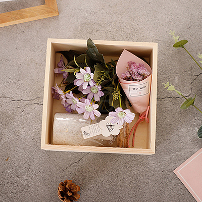 1Pc Wooden Storage Boxes WOCR-DJ0001-02B-1