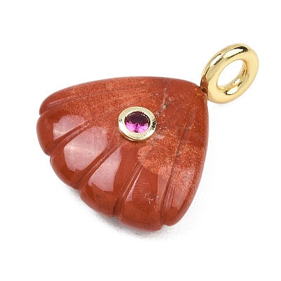 Natural Red Jasper Carved Pendants G-G330-02G-09-1