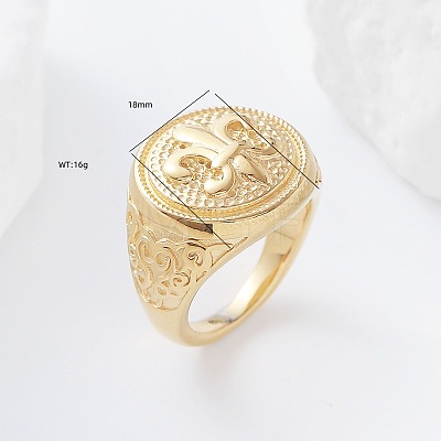 Punk 304 Stainless Steel Finger Rings for Men UD1996-1-1