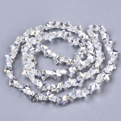 Electroplate Glass Beads Strands EGLA-N002-05A-1