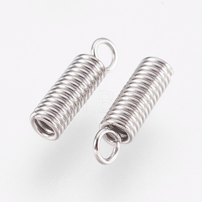 Tarnish Resistant 304 Stainless Steel Coil Cord Ends STAS-F167-08P-1