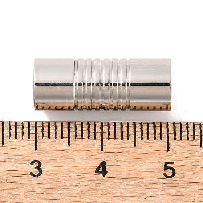 Tarnish Resistant 304 Stainless Steel Magnetic Clasps with Glue-in Ends STAS-E006-40-1