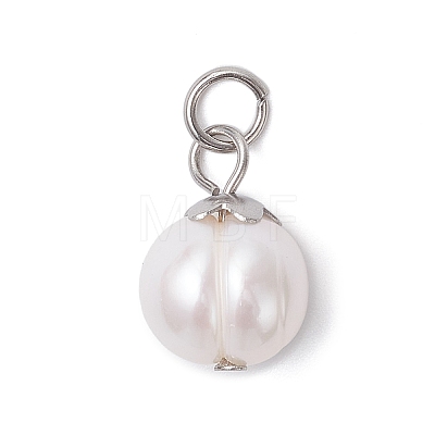 Natural Pearl Potato Charms PALLOY-JF04617-1