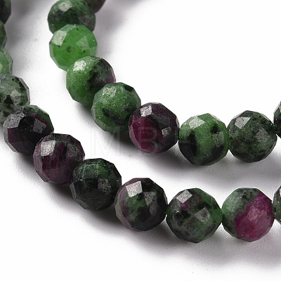 Natural Ruby in Zoisite Beads Strands G-S362-109D-1