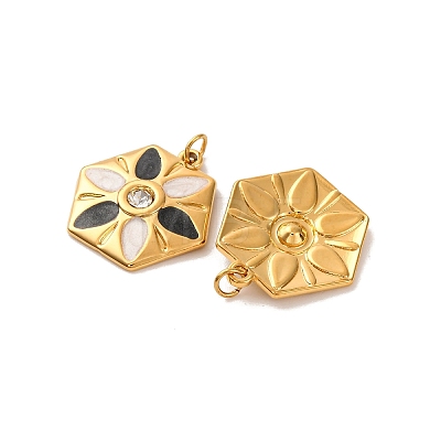 304 Stainless Steel Rhinestone Pendants STAS-U061-14G-01-1