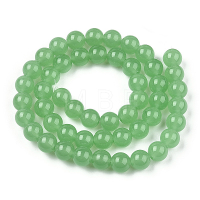 Imitation Jade Glass Beads Strands GLAA-T032-J4mm-02-1