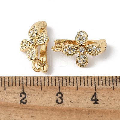 Brass Micro Pave Cubic Zirconia Pendants Bails KK-D324-40G-1