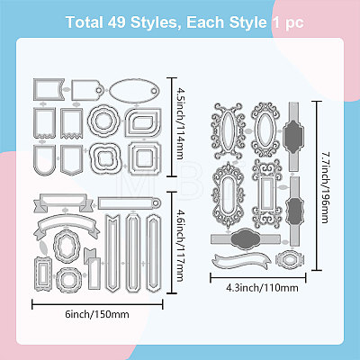 Carbon Steel Cutting Dies Stencils DIY-WH0309-1507-1