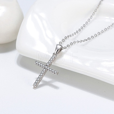 925 Sterling Silver Micro Pave 3A Clear Cubic Zirconia Pendants SE-CBA9BBC-07P-1