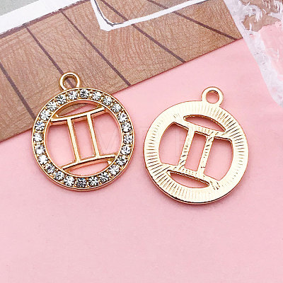 Zinc Alloy Crystal Rhinestone Pendants WGC2D94-03-1