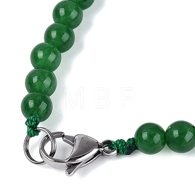 Natural Malaysia Jade Round & Cone Beaded Necklaces NJEW-N064-03H-1