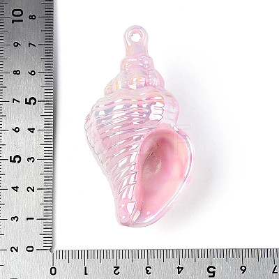 UV Plating Opaque Acrylic Shell Shape Big Pendants SACR-T018-35B-1
