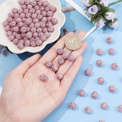 Pave Disco Ball Beads RB-PH0008-30B-1
