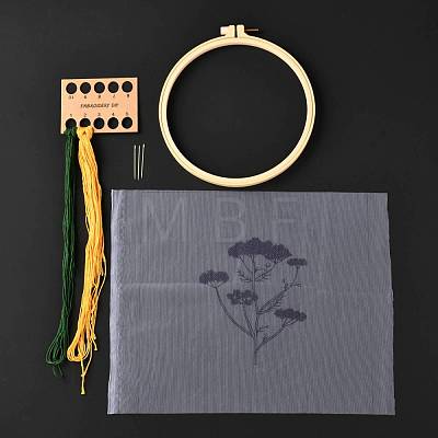 DIY Transparent Fabric Embroidery Kits DIY-K032-79B-1