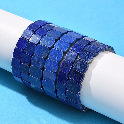 Natural Lapis Lazuli Beads Stretch Bracelets BJEW-F523-07-1