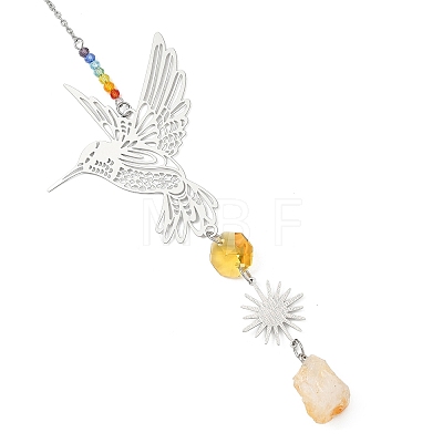 201 Stainless Steel Bird Suncatcher HJEW-JM04875-01-1
