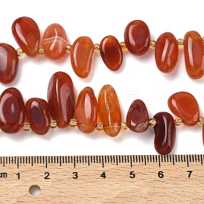 Natural Red Agate Beads Strands G-P604-A14-01-1