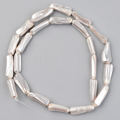 Spray Painted Natural Freshwater Shell Beads Strands SHEL-S276-90A-1