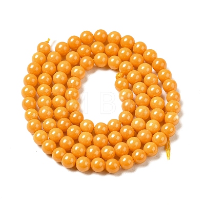 Cubic Zirconia Imitation Pearl Bead Strands ZIRC-P109-03B-08-1