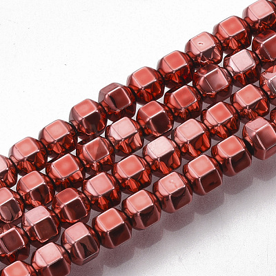 Electroplated Non-magnetic Synthetic Hematite Beads Strands G-S365-003B-1