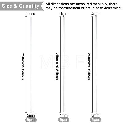 Olycraft 3 Sets 3 Style ABS Plastic Column Bar Rods DIY-OC0008-26-1