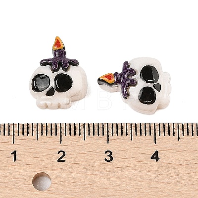 Halloween Theme Opaque Resin Cabochons CRES-M037-07G-1