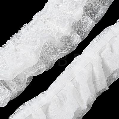 3-Layer Pleated Chiffon Flower Lace Trim OCOR-XCP0002-11A-1