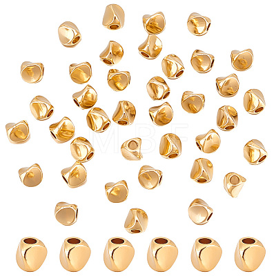   50Pcs Brass Spacer Beads KK-PH0006-36G-1