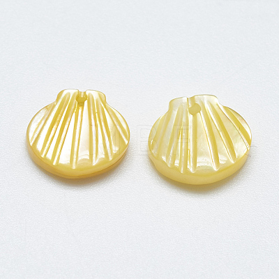 Yellow Shell Charms SSHEL-S260-097B-1